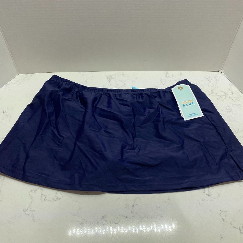 NWT Christina Blue Navy Skirted Bottom swimsuit